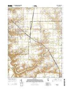 Athens Illinois Current topographic map, 1:24000 scale, 7.5 X 7.5 Minute, Year 2015