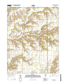 Athensville Illinois Current topographic map, 1:24000 scale, 7.5 X 7.5 Minute, Year 2015