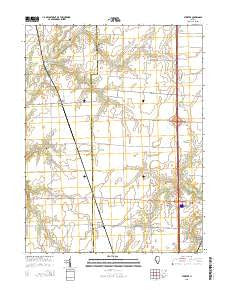 Atwater Illinois Current topographic map, 1:24000 scale, 7.5 X 7.5 Minute, Year 2015