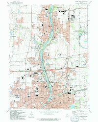 Aurora North Illinois Historical topographic map, 1:24000 scale, 7.5 X 7.5 Minute, Year 1993