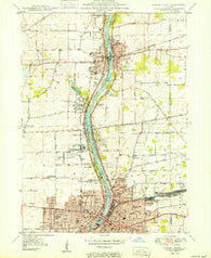 Aurora North Illinois Historical topographic map, 1:24000 scale, 7.5 X 7.5 Minute, Year 1950