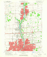 Aurora North Illinois Historical topographic map, 1:24000 scale, 7.5 X 7.5 Minute, Year 1964