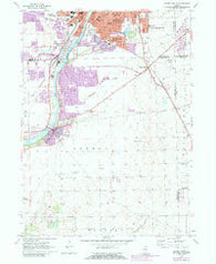 Aurora South Illinois Historical topographic map, 1:24000 scale, 7.5 X 7.5 Minute, Year 1954
