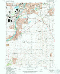Aurora South Illinois Historical topographic map, 1:24000 scale, 7.5 X 7.5 Minute, Year 1993