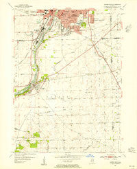 Aurora South Illinois Historical topographic map, 1:24000 scale, 7.5 X 7.5 Minute, Year 1954