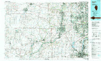 Aurora Illinois Historical topographic map, 1:100000 scale, 30 X 60 Minute, Year 1985