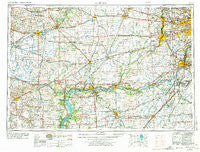 Aurora Illinois Historical topographic map, 1:250000 scale, 1 X 2 Degree, Year 1958