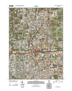 Aurora North Illinois Historical topographic map, 1:24000 scale, 7.5 X 7.5 Minute, Year 2012