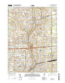 Aurora North Illinois Current topographic map, 1:24000 scale, 7.5 X 7.5 Minute, Year 2015