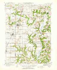 Avon Illinois Historical topographic map, 1:62500 scale, 15 X 15 Minute, Year 1944