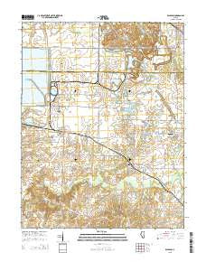 Baldwin Illinois Current topographic map, 1:24000 scale, 7.5 X 7.5 Minute, Year 2015