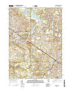 Barrington Illinois Current topographic map, 1:24000 scale, 7.5 X 7.5 Minute, Year 2015