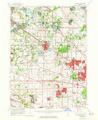 Barrington Illinois Historical topographic map, 1:62500 scale, 15 X 15 Minute, Year 1961
