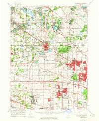 Barrington Illinois Historical topographic map, 1:62500 scale, 15 X 15 Minute, Year 1961