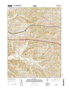 Baylis Illinois Current topographic map, 1:24000 scale, 7.5 X 7.5 Minute, Year 2015