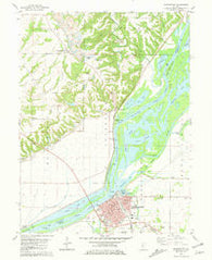Beardstown Illinois Historical topographic map, 1:24000 scale, 7.5 X 7.5 Minute, Year 1981