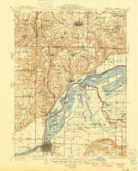 Beardstown Illinois Historical topographic map, 1:62500 scale, 15 X 15 Minute, Year 1926