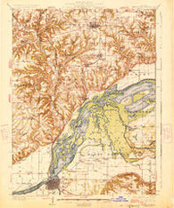 Beardstown Illinois Historical topographic map, 1:62500 scale, 15 X 15 Minute, Year 1926