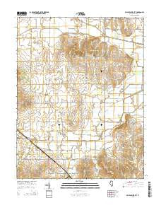Belle Prairie City Illinois Current topographic map, 1:24000 scale, 7.5 X 7.5 Minute, Year 2015