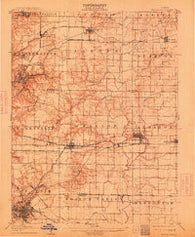 Belleville Illinois Historical topographic map, 1:62500 scale, 15 X 15 Minute, Year 1907