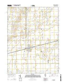 Bement Illinois Current topographic map, 1:24000 scale, 7.5 X 7.5 Minute, Year 2015