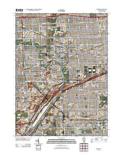 Berwyn Illinois Historical topographic map, 1:24000 scale, 7.5 X 7.5 Minute, Year 2012