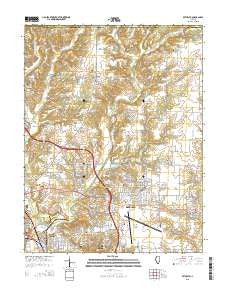 Bethalto Illinois Current topographic map, 1:24000 scale, 7.5 X 7.5 Minute, Year 2015