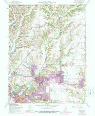 Bethalto Illinois Historical topographic map, 1:24000 scale, 7.5 X 7.5 Minute, Year 1954