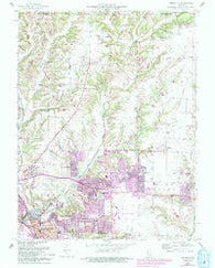 Bethalto Illinois Historical topographic map, 1:24000 scale, 7.5 X 7.5 Minute, Year 1954