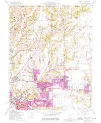Bethalto Illinois Historical topographic map, 1:24000 scale, 7.5 X 7.5 Minute, Year 1954