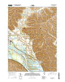 Blackhawk Illinois Current topographic map, 1:24000 scale, 7.5 X 7.5 Minute, Year 2015