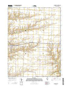 Blandinsville Illinois Current topographic map, 1:24000 scale, 7.5 X 7.5 Minute, Year 2015