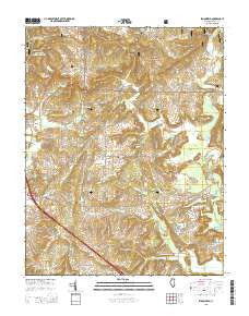 Bloomfield Illinois Current topographic map, 1:24000 scale, 7.5 X 7.5 Minute, Year 2015