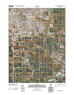 Bloomington East Illinois Historical topographic map, 1:24000 scale, 7.5 X 7.5 Minute, Year 2012