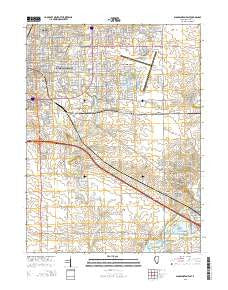 Bloomington East Illinois Current topographic map, 1:24000 scale, 7.5 X 7.5 Minute, Year 2015