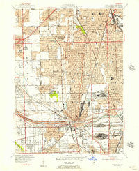 Blue Island Illinois Historical topographic map, 1:24000 scale, 7.5 X 7.5 Minute, Year 1953