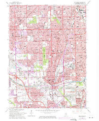 Blue Island Illinois Historical topographic map, 1:24000 scale, 7.5 X 7.5 Minute, Year 1963