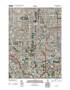 Blue Island Illinois Historical topographic map, 1:24000 scale, 7.5 X 7.5 Minute, Year 2012
