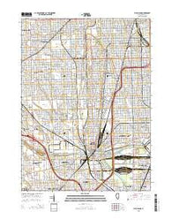 Blue Island Illinois Current topographic map, 1:24000 scale, 7.5 X 7.5 Minute, Year 2015