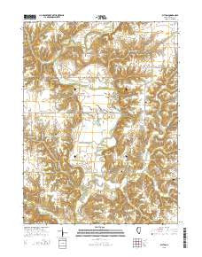 Blyton Illinois Current topographic map, 1:24000 scale, 7.5 X 7.5 Minute, Year 2015