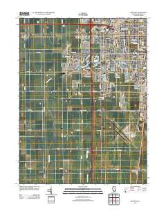 Bondville Illinois Historical topographic map, 1:24000 scale, 7.5 X 7.5 Minute, Year 2012