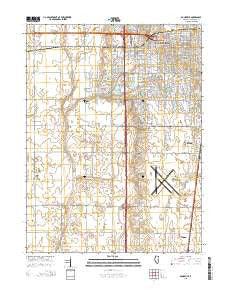 Bondville Illinois Current topographic map, 1:24000 scale, 7.5 X 7.5 Minute, Year 2015