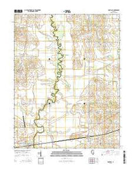 Bone Gap Illinois Current topographic map, 1:24000 scale, 7.5 X 7.5 Minute, Year 2015
