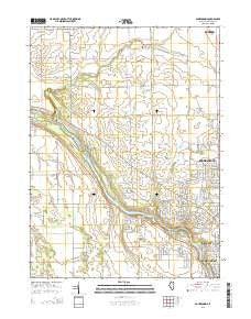 Bourbonnais Illinois Current topographic map, 1:24000 scale, 7.5 X 7.5 Minute, Year 2015