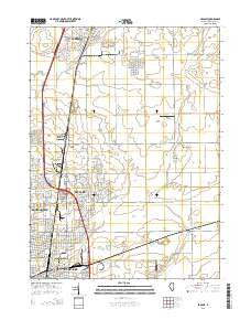 Bradley Illinois Current topographic map, 1:24000 scale, 7.5 X 7.5 Minute, Year 2015