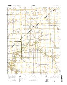 Brocton Illinois Current topographic map, 1:24000 scale, 7.5 X 7.5 Minute, Year 2015