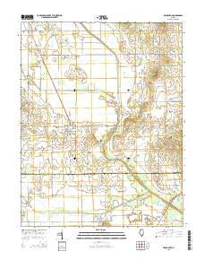 Broughton Illinois Current topographic map, 1:24000 scale, 7.5 X 7.5 Minute, Year 2015
