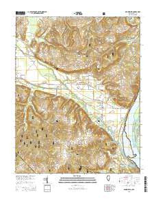 Brownfield Illinois Current topographic map, 1:24000 scale, 7.5 X 7.5 Minute, Year 2015