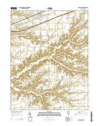 Brownstown Illinois Current topographic map, 1:24000 scale, 7.5 X 7.5 Minute, Year 2015