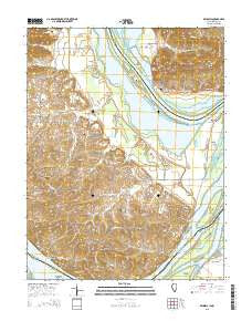 Brussels Illinois Current topographic map, 1:24000 scale, 7.5 X 7.5 Minute, Year 2015